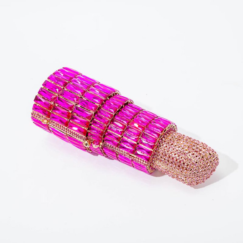 Saint Tropez Diamond Emerald Fuchsia læbestift aftentaske