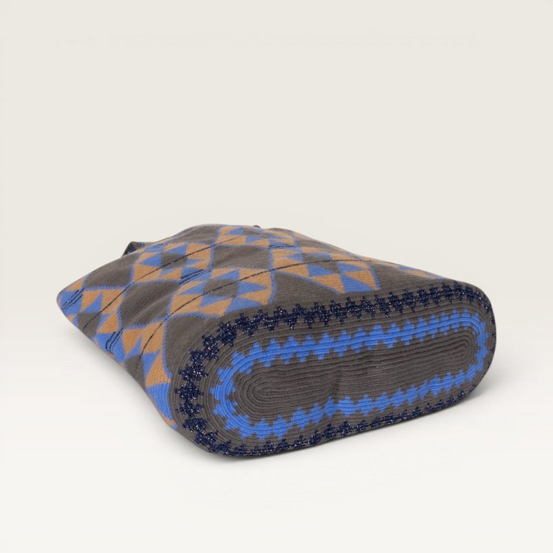 Geometric oval tote | Lapis
