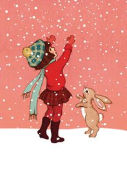 Postcard Catching Snow