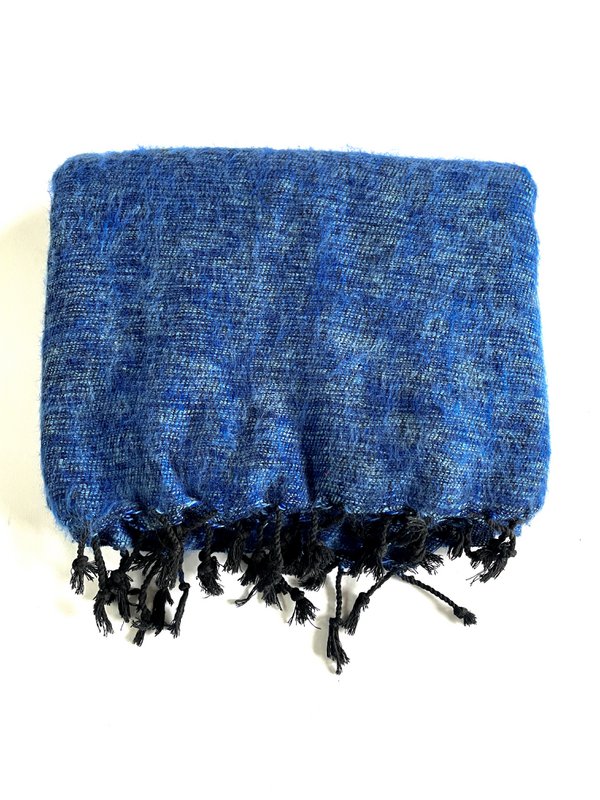 Handwive Yak Wol School | Jeans Blue |  190x75 cm | Warm and Zyt | Fair Fasion