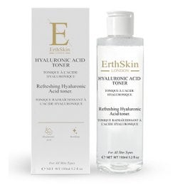 Refreshing hyaluronic acid toner in a 150ML bottle. Hydrates and replenishes skin with hyaluronic acid.