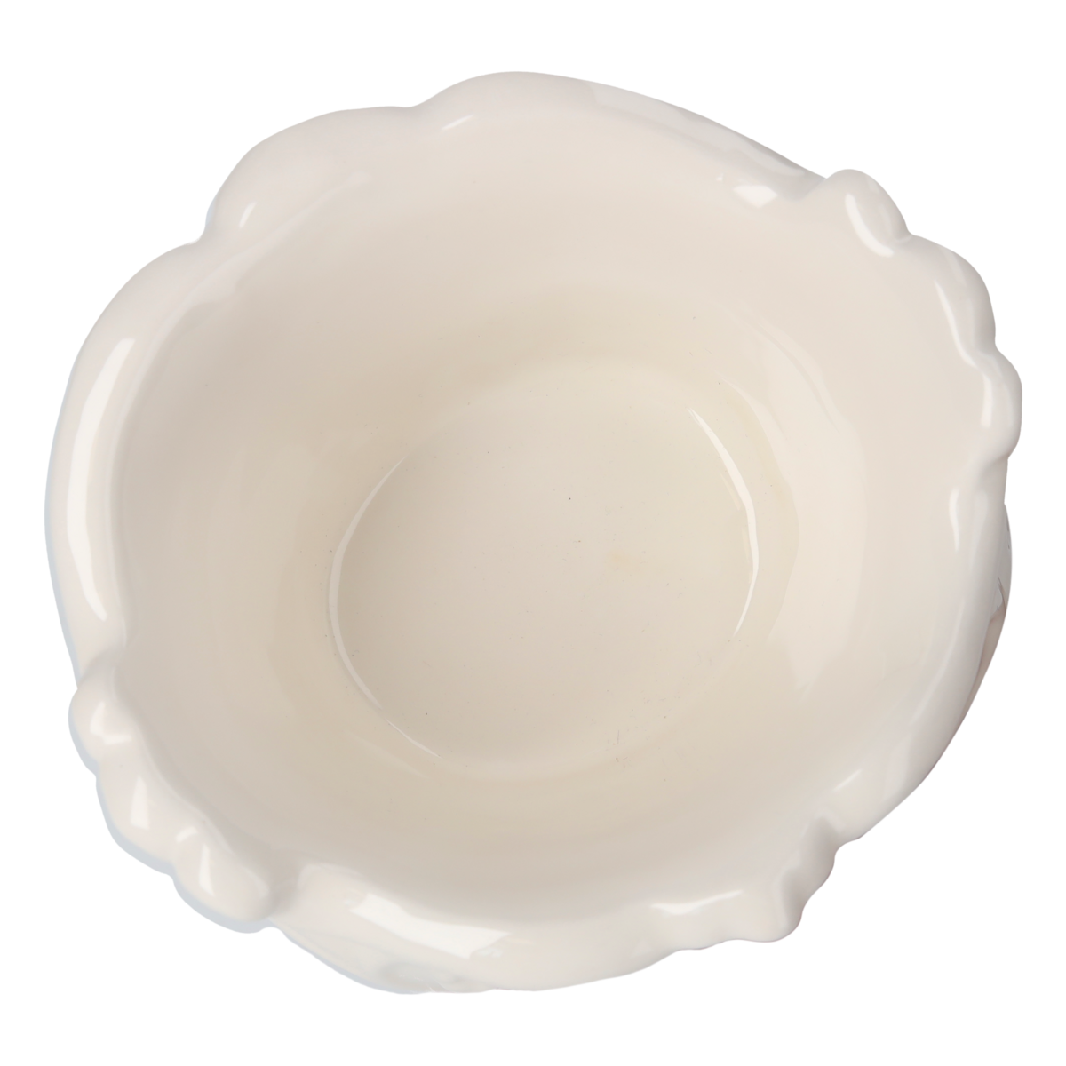 Weiße Keramikvase mit Frauenkopf, H 20 x Ø 14 cm