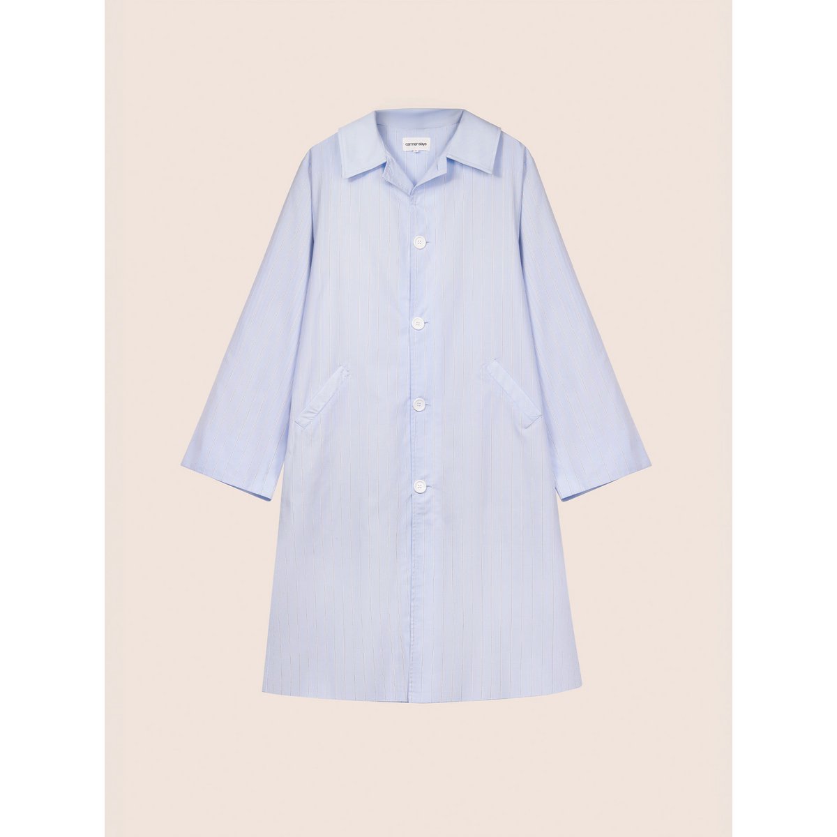 Hunter Striped Blue Trench Coat