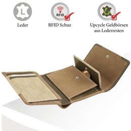 Sunsa Damen Geldbörse. Leder Geldbeutel. Portemonnaie mit RFID Schutz. Brieftasche aus Leder. Mittelgroße Geldbörse für Frauen mit vielen Kreditkartenfächern- Wallet für Damen, Geschenkidee