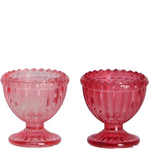 Glass egg cup benno on foot, 2 colors, D6cm, H6C