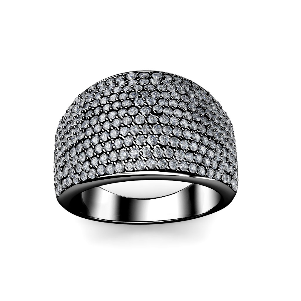 Bague Glamour Metal - Argenté et Gris Antracita