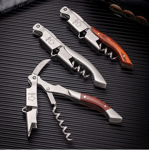 Luxury corkscrew in PU leather case - 6 models