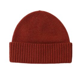  Warm, cozy 100% cashmere beanie in burgundy, navy, charcoal gray, and mocha colors.