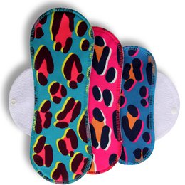 Wiederverwendbare Stoffmenstruationspolster 3 -Pack (S, M, L) - Weiße Flügel