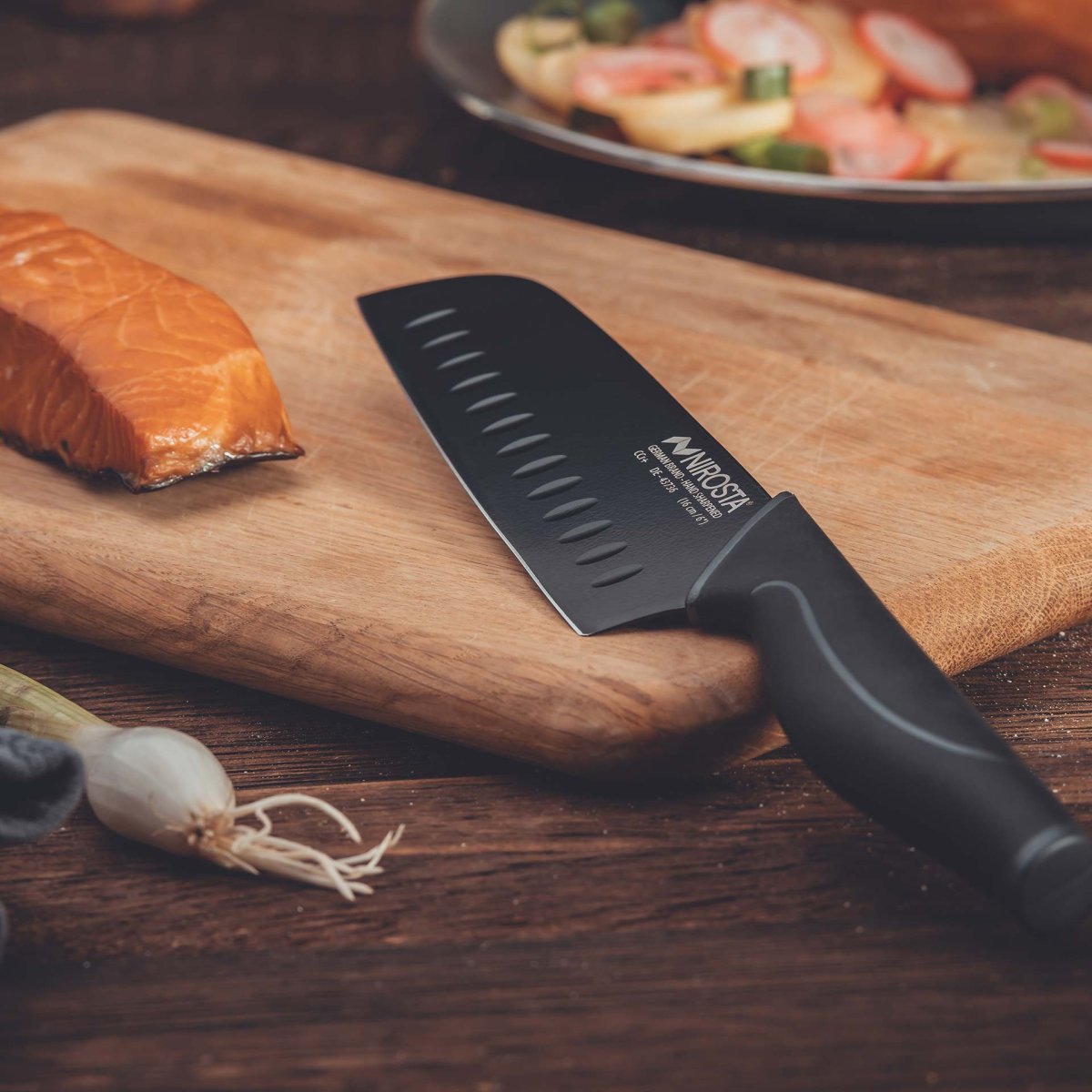 Cuchillo de cocina Santoku hoja 16 cm Nirosta Black Edition