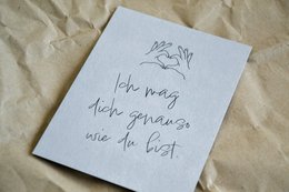 Postal "Me gustas tal como eres"
