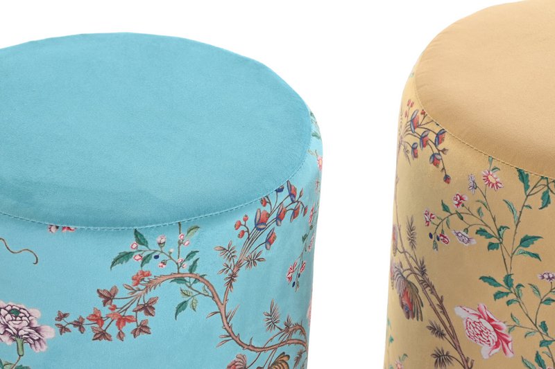 REPOSAPIES POLIESTER METAL 32X32X38 FLORES 2 SURT. LD190969