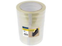 Plakband Raadhuis 15mm x 66m PP transparant krimp a 10 rol low noise