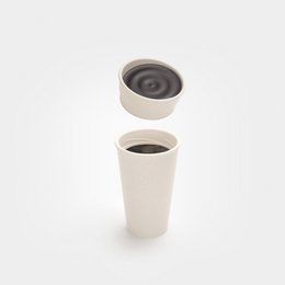 ''Take Out'' Biomasa Kubek Kawy - Naturalny Biały 350ml