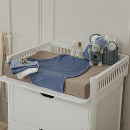 Hydrofiele doeken pre-washed Natural/jeans blue/indigo