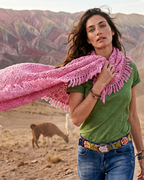 Cashmere scarf LA PAZ hand crocheted triangle