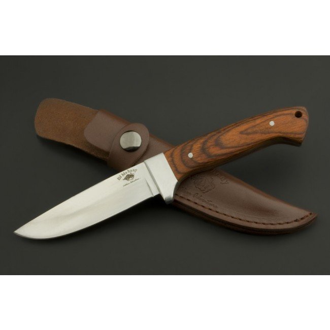 ED MAHONY Elch Master V, Jagdmesser, (red pakka wood handle)