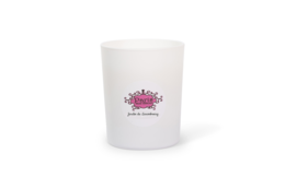 A tall, round black candle with a pink label featuring a crown design. The candle is labeled "Candle Paris Mon Amour Parc Monceau (Bois noir) 140 g" and is categorized as a scented candle.