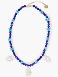Collar Santorini de lapislázuli y turquesa