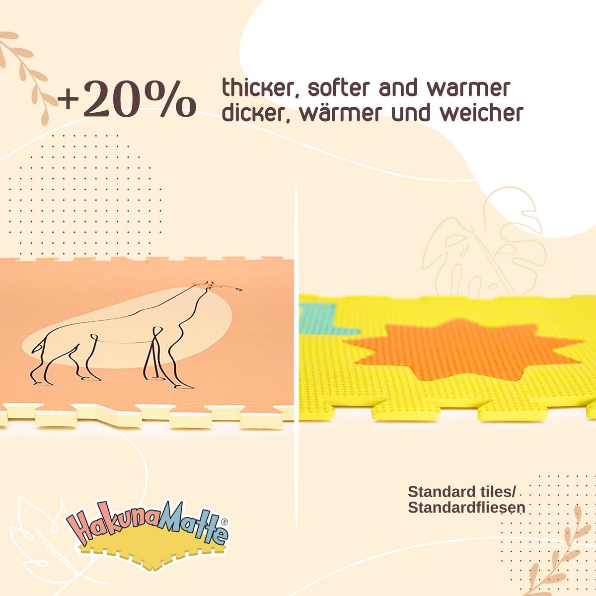Tapis de jeu en mousse Hakuna Matte XXL «Jungle Sunset» 1,8 x 1,2 m