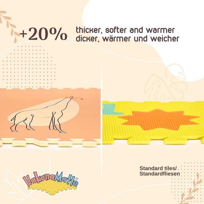Tappetino da gioco Hakuna Matte XXL in schiuma «Jungle Sunset» 1,8 x 1,2 m