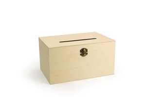 HOLZURNE OHNE AUFDRUCK ZUM DEKORIEREN 240x160x130mm - erhältlich ab 24. April