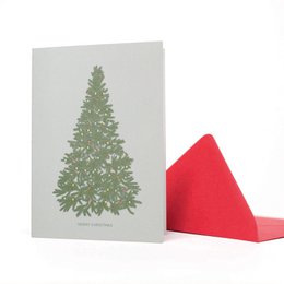 Cartolina di Natale Albero di Natale "Buon Natale" Menta realizzato con carta riciclata al 100%.