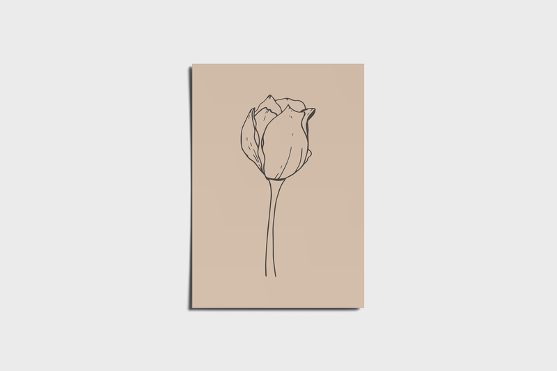 Minimal Tulipan plakat