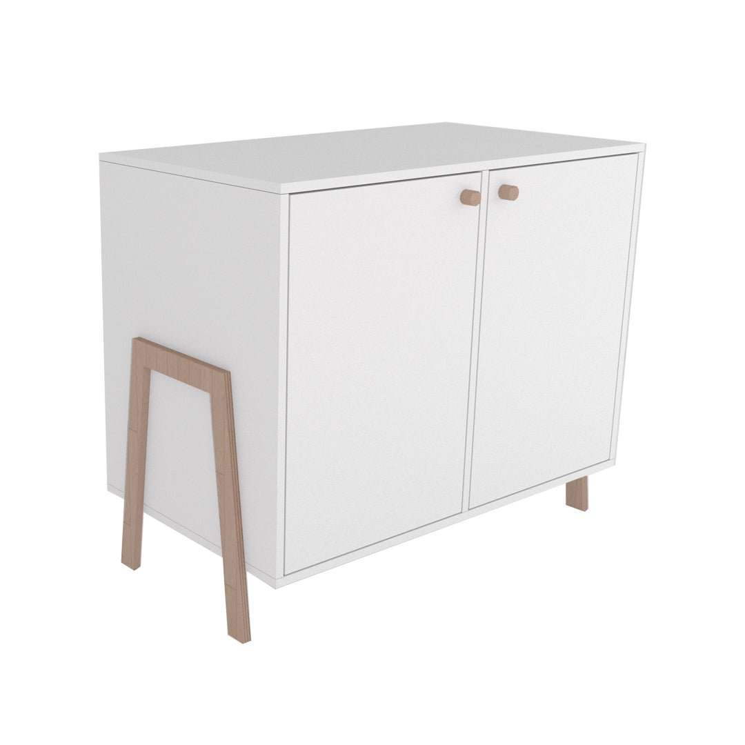 Commode Polly Basic met deurtjes - Groen