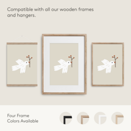 Happy Hedgehog Poster - Light Blue, Eco Paper & Packaging