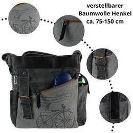 Sunsa dames schoudertas. Schoudertas in vintagestijl. Canvas handtas. kleine crossbodytas voor dames
