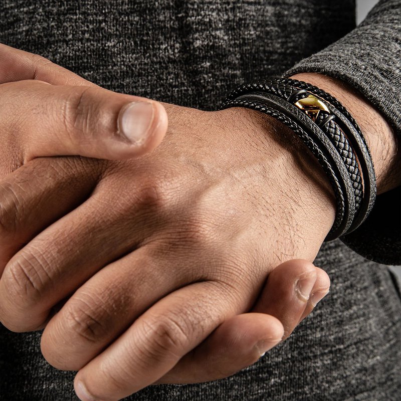 Læderarmbånd "Flake"