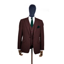 Green knitted tie and pocket square set