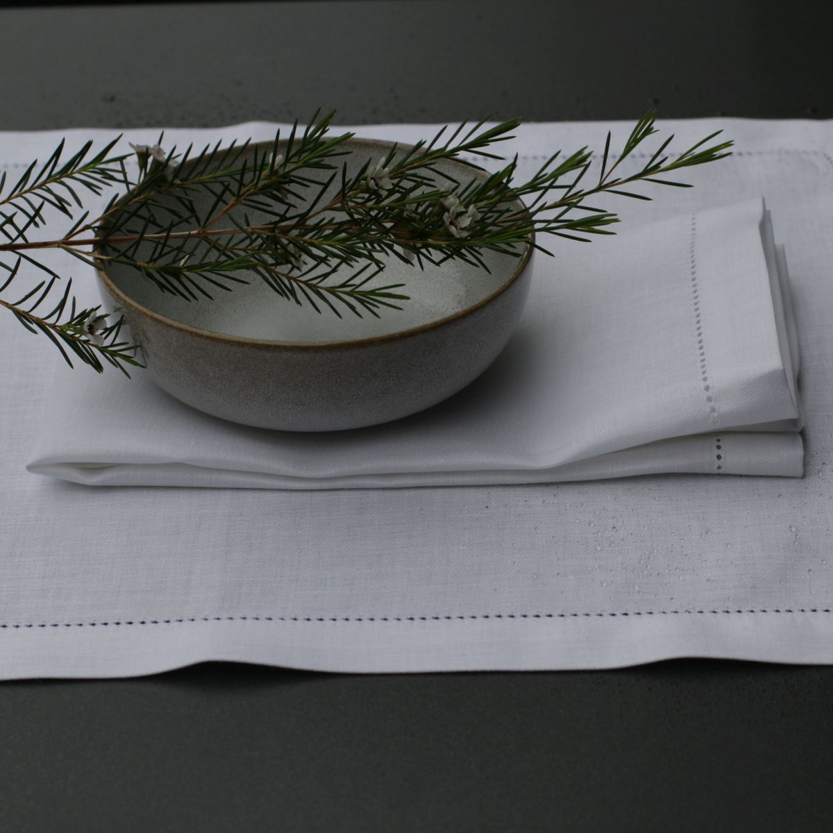 Set de table en lin Atlas - blanc