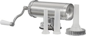 Wurstmaschine mit 3 verschiedenen Düsen für den DIY -Wursthersteller - Silber 1 Liter