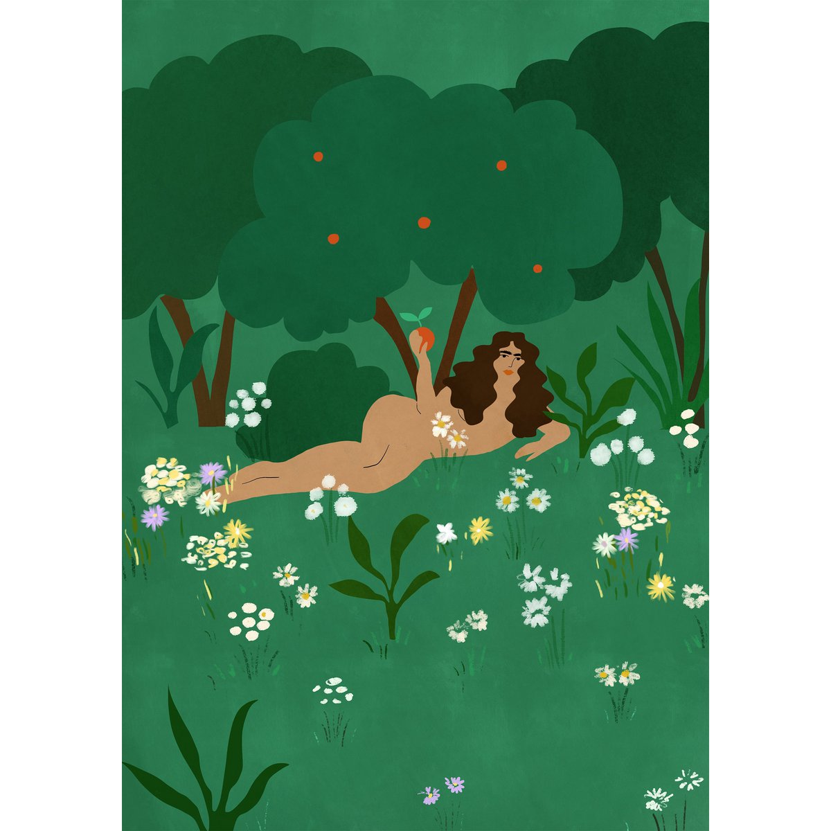 El jardín - Lámina artística