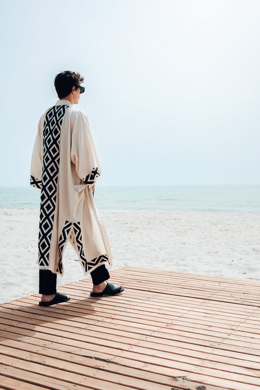 Komende en gaande Z-katoen, het verschil is kimono