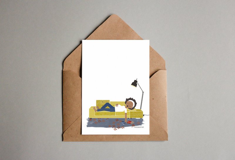 postcard - series 'bellies' - polder sofa