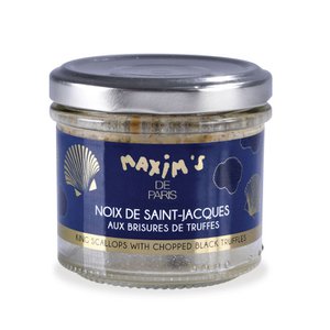Speciality to spread : king scallops with chopped black truffles