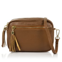 Firenze Artegiani. Delfina Bolso bandolera Mujer.Piel auténtica Dollaro