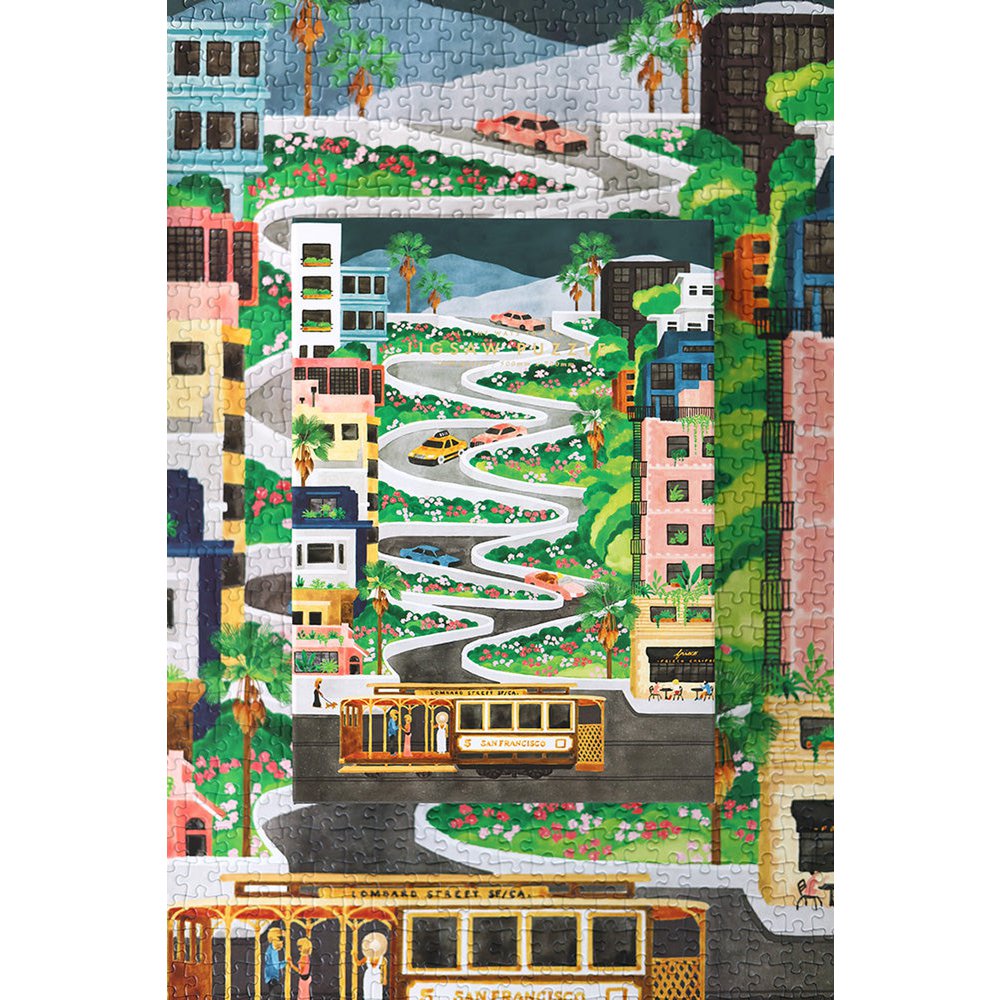 LOMBARD STREET - Jigsaw Puzzle 1000 brikker