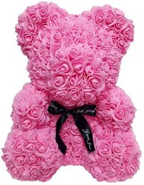Rose bamse 25cm Pink