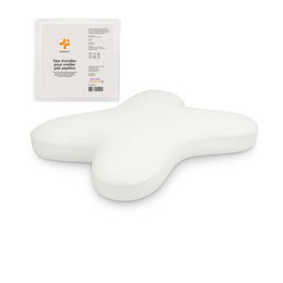 Ergonomic butterfly-shaped pillow cover in a flat design. Made of soft, breathable material for comfortable sleep.