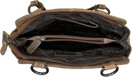 Theft -proof backpack Cognac -colored