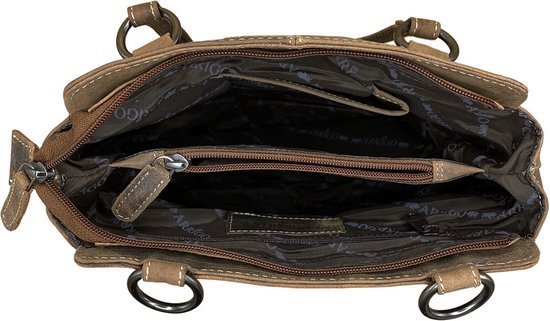 Theft -proof backpack Cognac -colored