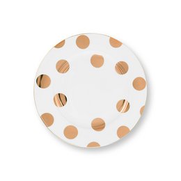 Plate Dot Delight White-Gold 23cm