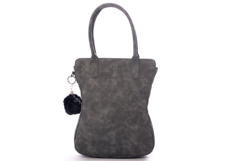 Borsa a mano curva grigia