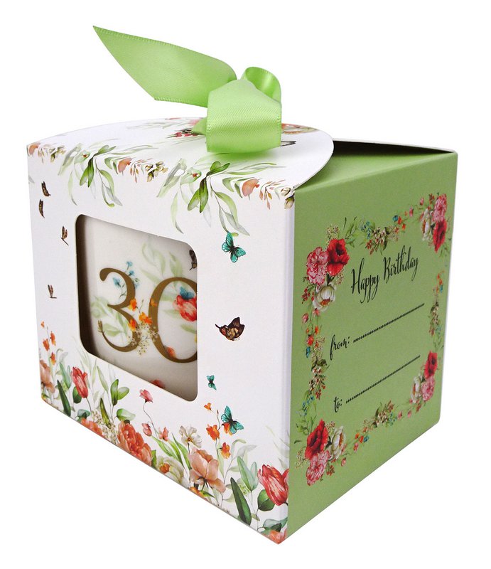 DUO Occasional Mug 400ml, Birthday “30”, in a giftbox with a ribbon