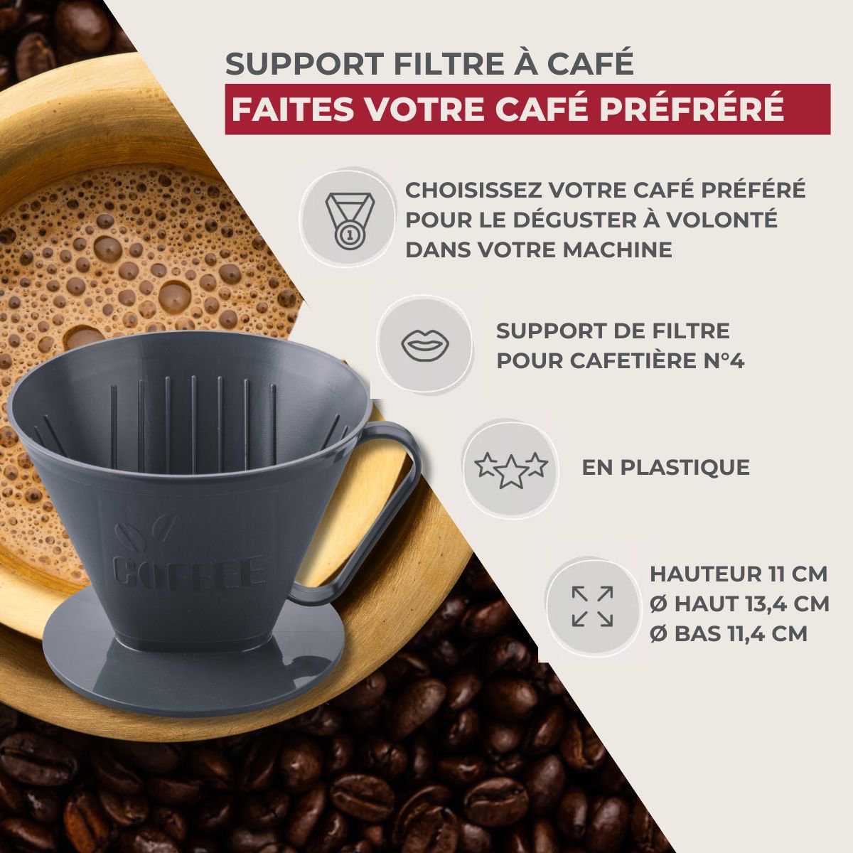 Fakelmann universal coffee filter holder
