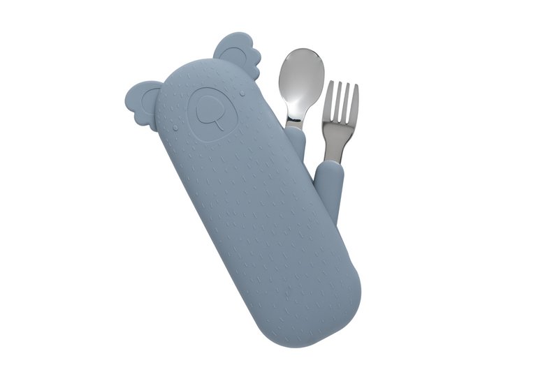 Cutlery Set and Case Zoe the Koala Grey